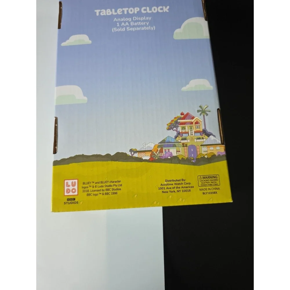 Bluey Kids Tabletop Clock Analog Display New in Box Bedroom Decor‎